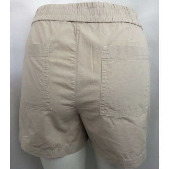 LOFT BEIGE DRAWSTRING BOHO SUMMER LOUNGE COTTON CLASSIC SHORTS SZ: M NWT - Picture 4 of 4